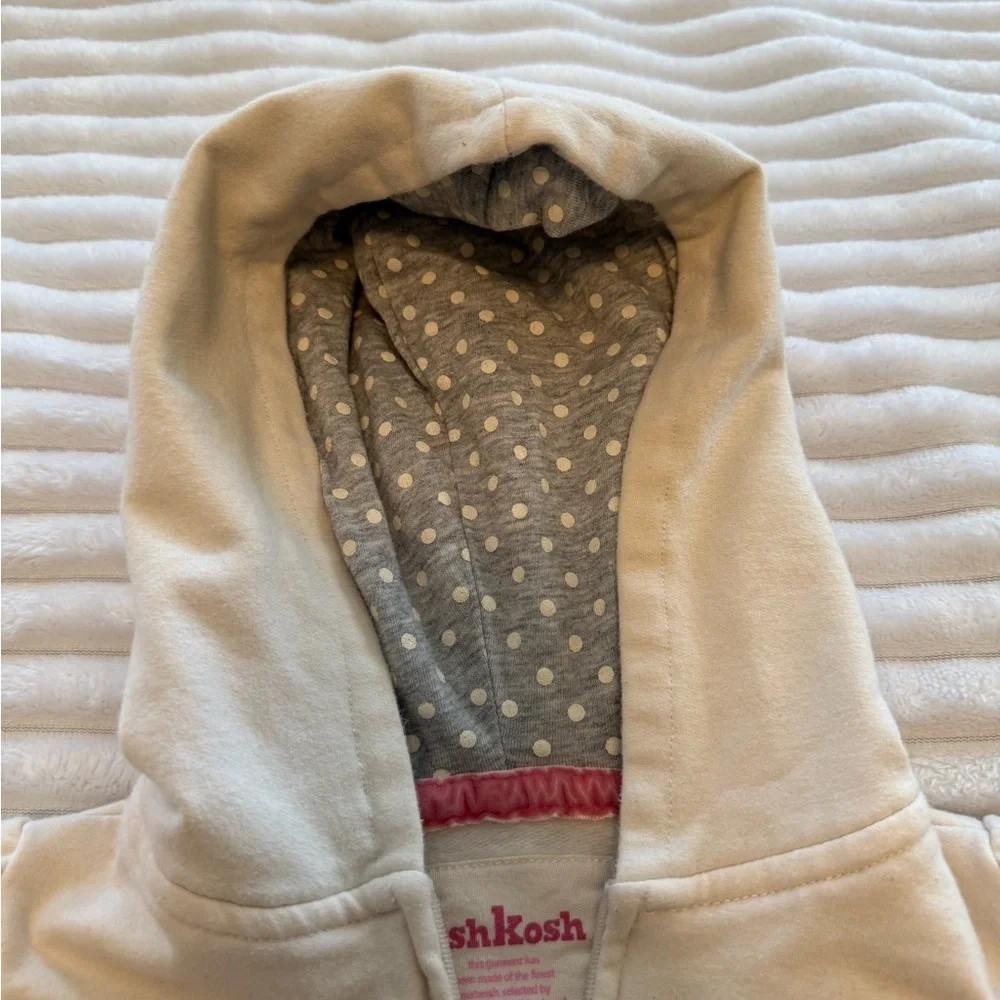 OshKosh B'gosh Beige Hoodie with Pink Accents